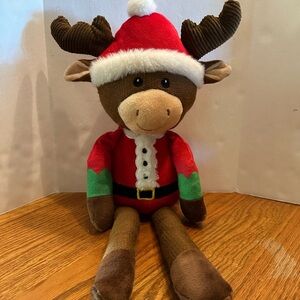 Holiday Moose Plush Toy Rattle Crinkle Ears
